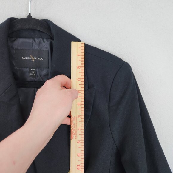 Double-Breasted Black Blazer with Gold Buttons - Picture 6 of 13